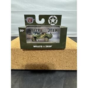 M2 Machines 1/64 1944 Willys Jeep MB Detroit Muscle R70 US Army Green WWII New
